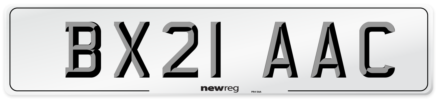 BX21 AAC Number Plate from New Reg